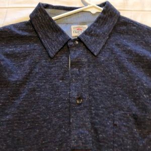 Faherty Lightweight LS Polo - chambray collar